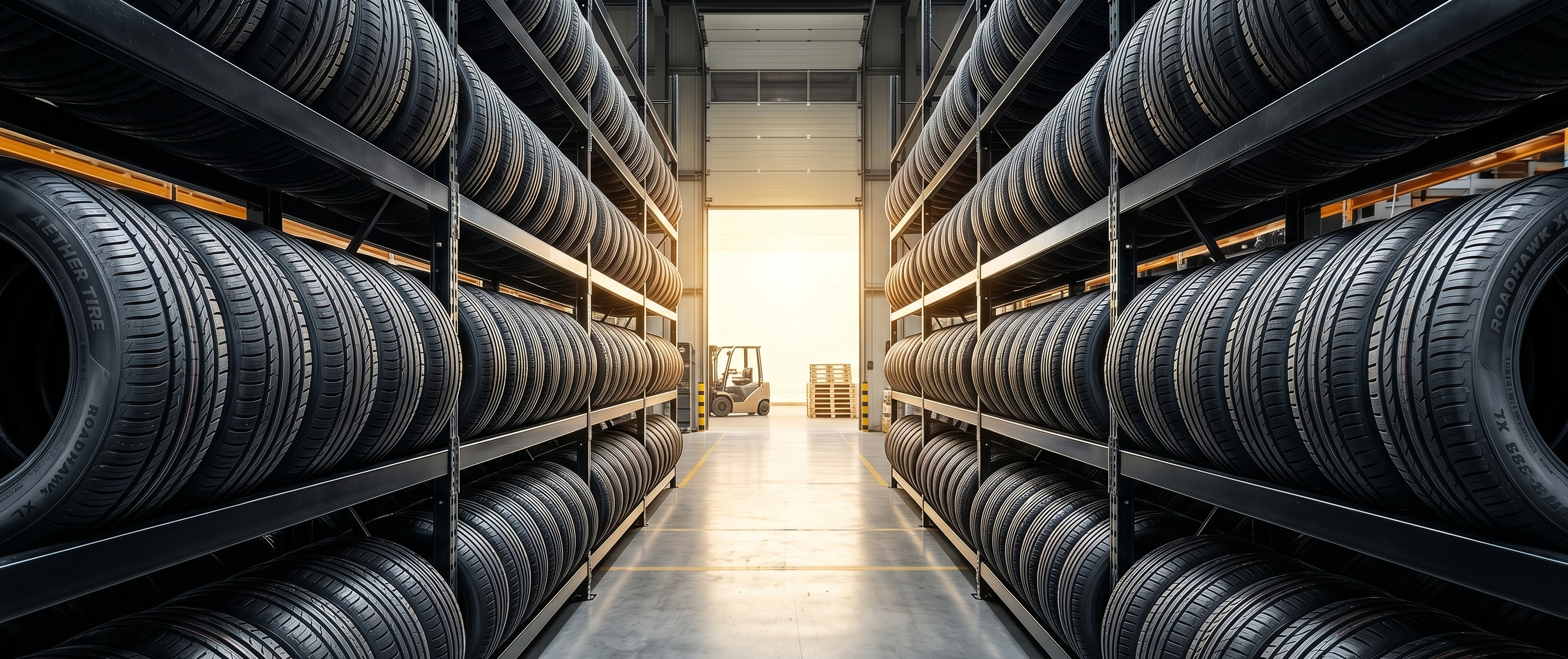 Passenger and light truck tires on display at CFI Tire Service