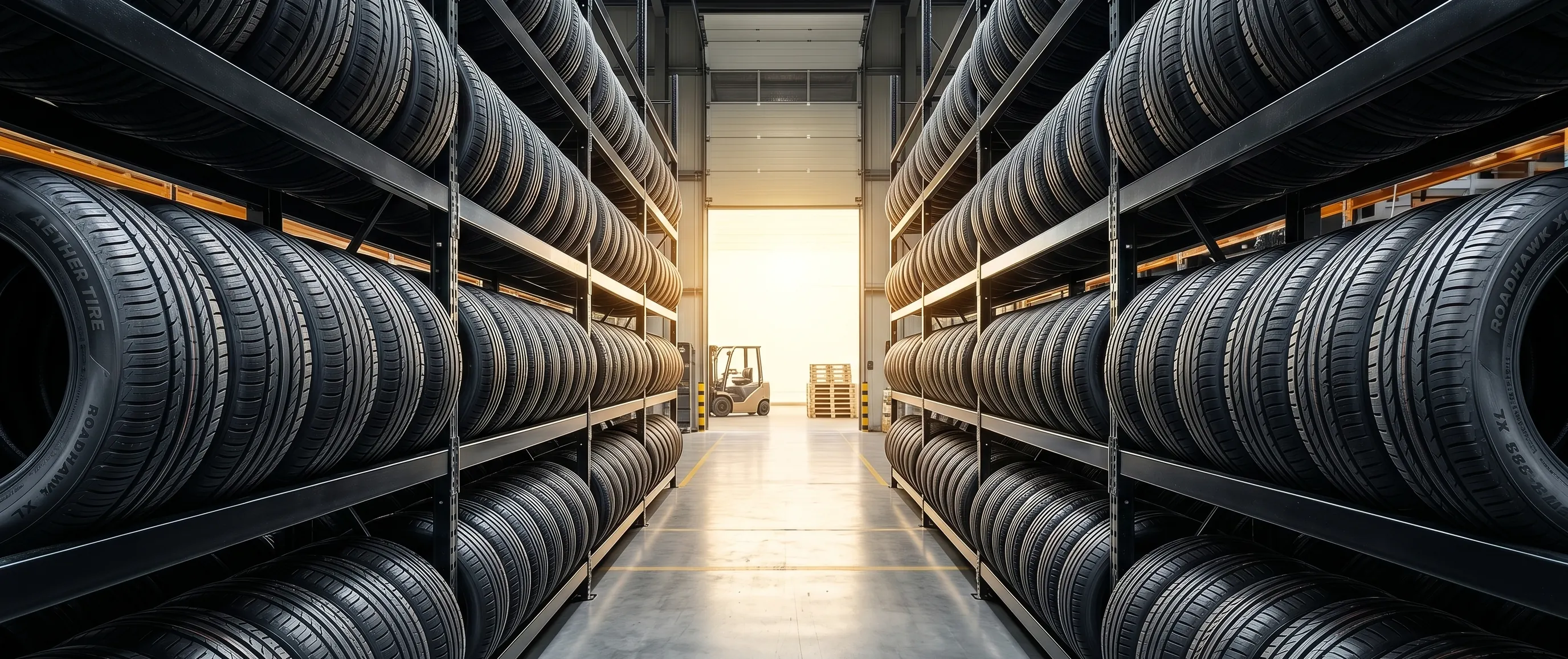 Passenger and light truck tires on display at CFI Tire Service