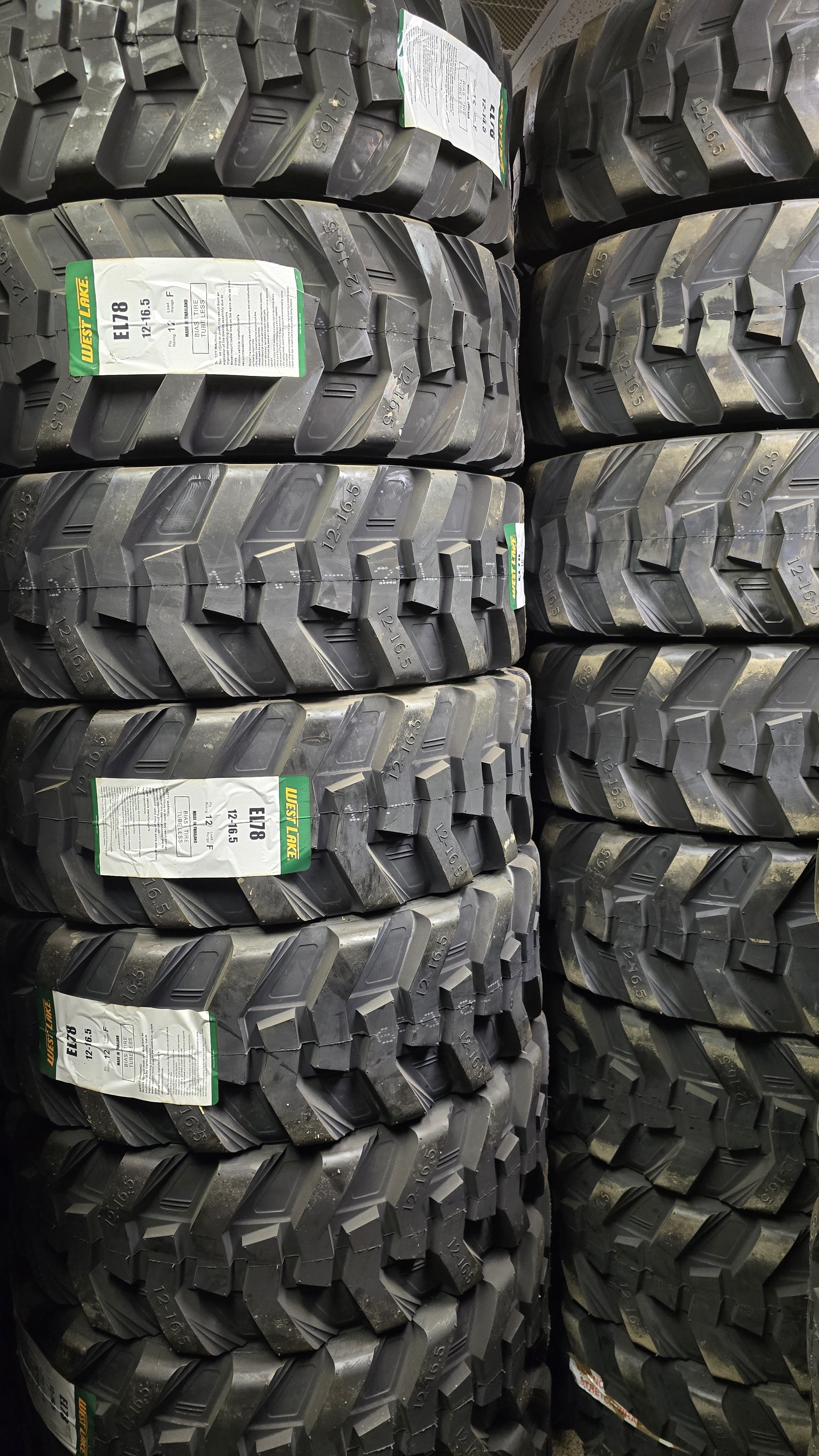 Additional skid steer tire and wheel assemblies