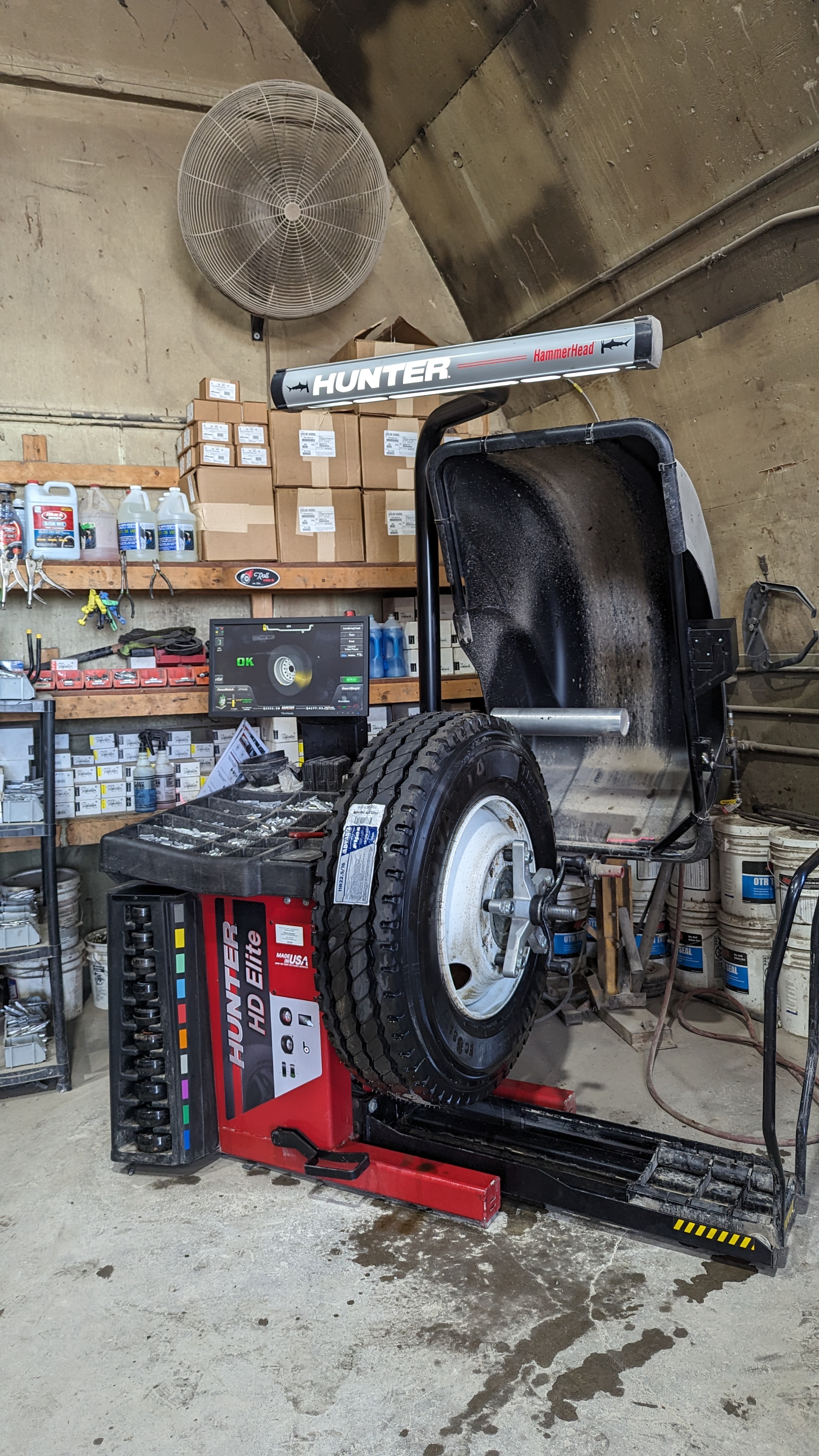 Commercial truck tire tread detail