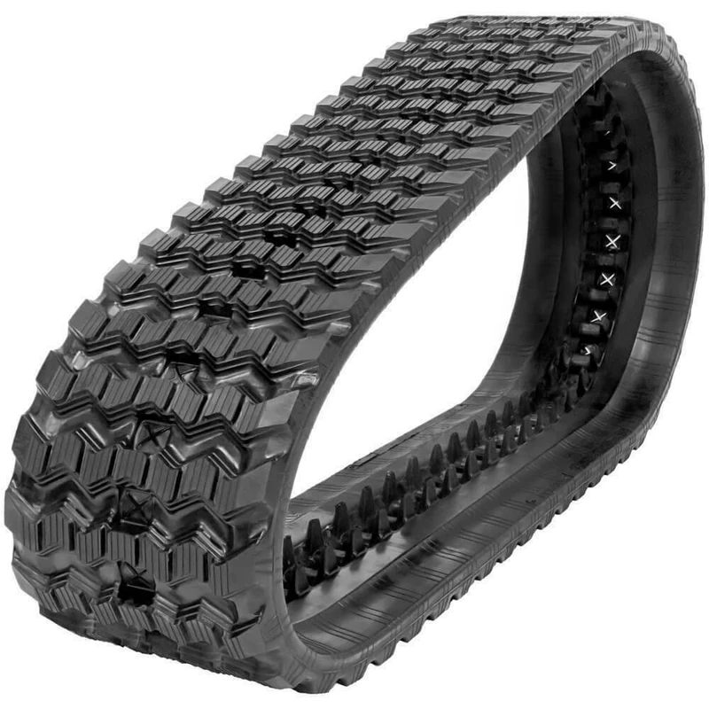 ZigZag tread pattern on rubber tracks
